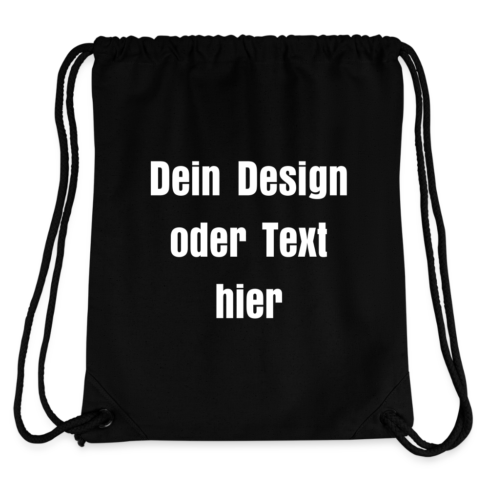 Stanley/Stella recycelter Gym Bag - personalisierbar - Schwarz