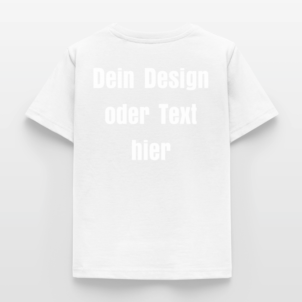 Kinder T-Shirt - personalisierbare Vorder- und Rückseite - Weiß