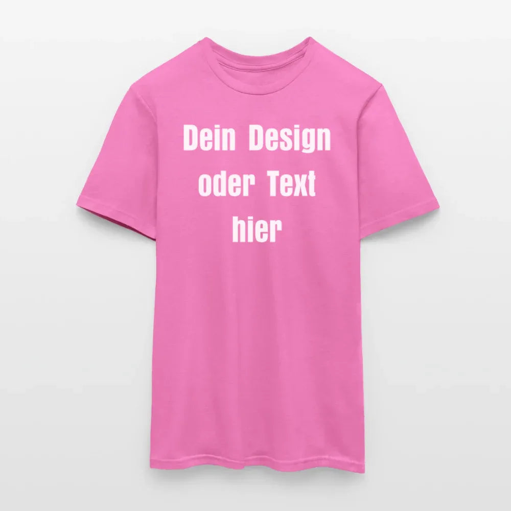 Männer T-Shirt - personalisierbare Vorder- und Rückseite - Pink