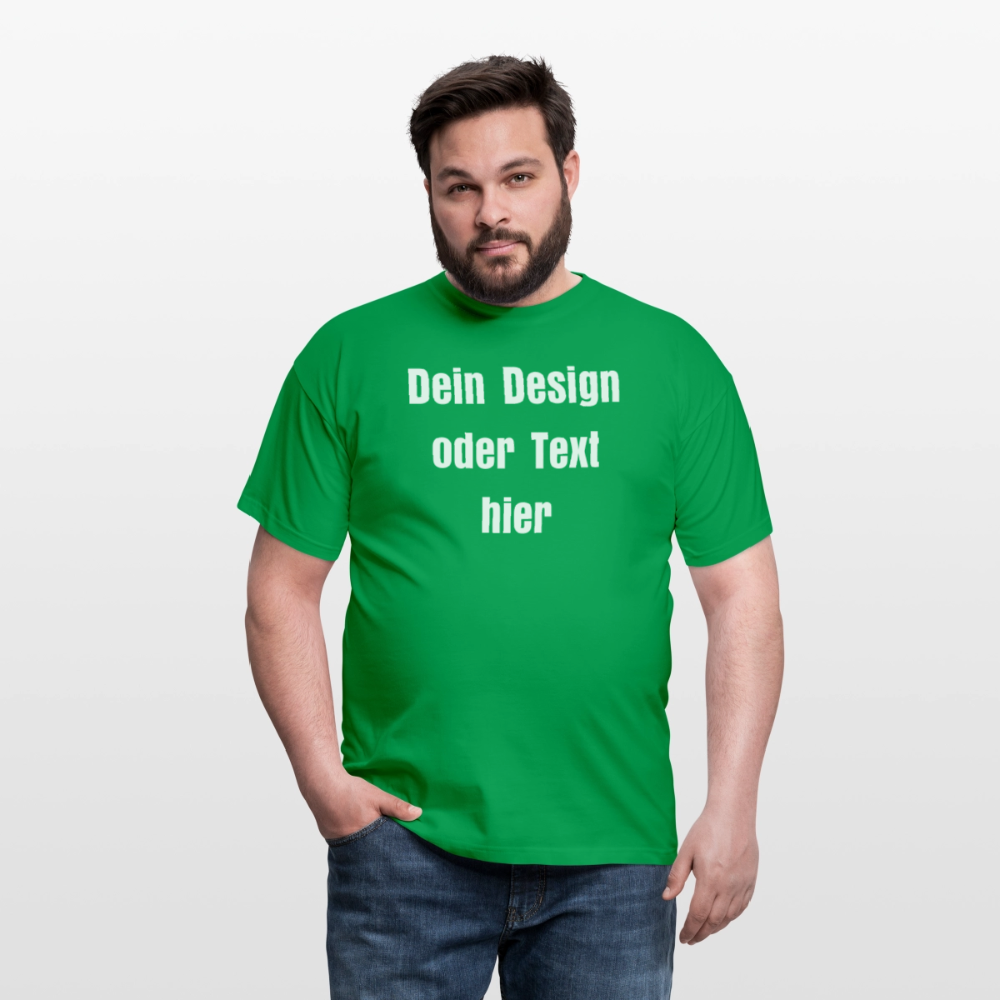 Männer T-Shirt - personalisierbare Vorder- und Rückseite - Kelly Green