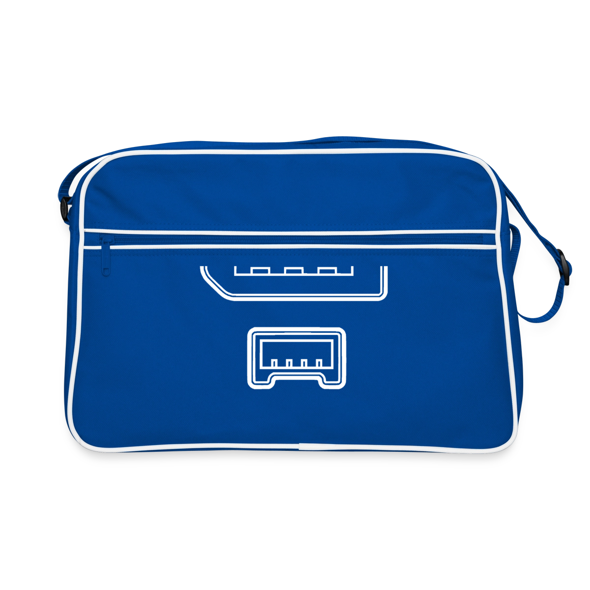 "IEEE 1394" Motiv-Retro-Tasche, Farbe Blau/Weiß