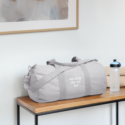Recycelte Canvas-Sporttasche von Stanley/Stella - personalisierbar - Grau meliert