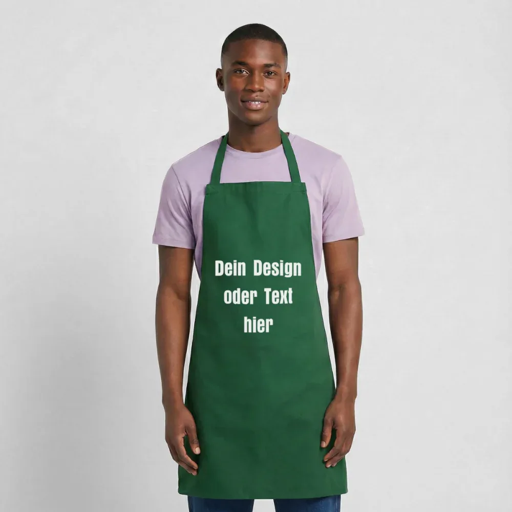 Kochschürze 100 % Baumwolle - personalisierbar - Grün