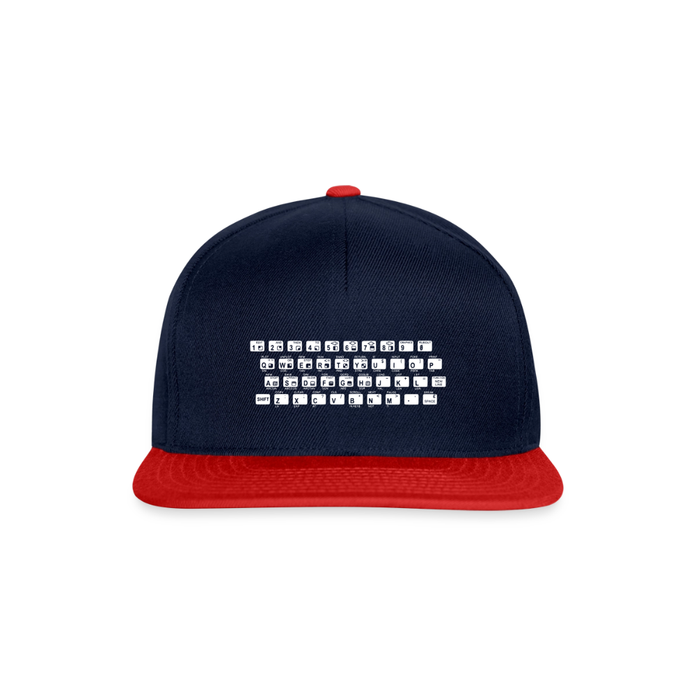 48K ZX Spectrum Retro Snapback Cap - Navy/Rot