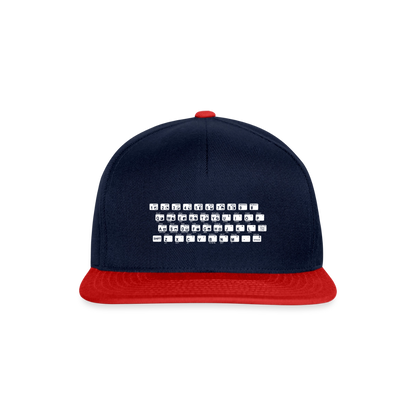 48K ZX Spectrum Retro Snapback Cap - Navy/Rot