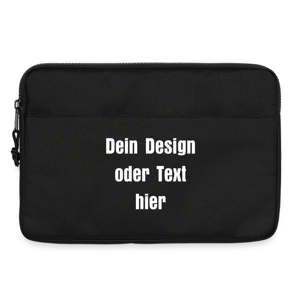 Laptoptasche passend für bis zu 13 Zoll Laptopgröße - personalisierbar - Schwarz