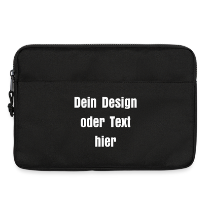 Laptoptasche passend für bis zu 13 Zoll Laptopgröße - personalisierbar - Schwarz