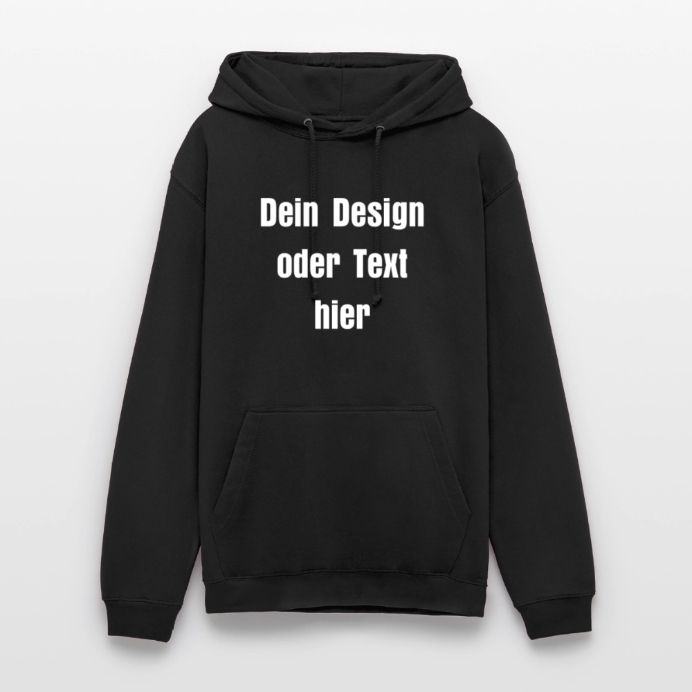 Unisex Hoodie - personalisierbare Vorder- und Rückseite - Schwarz