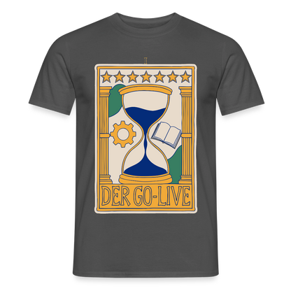 Der Go-Live. Tarot-Motiv Motiv-T-Shirt für Männer, Farbe Anthrazit