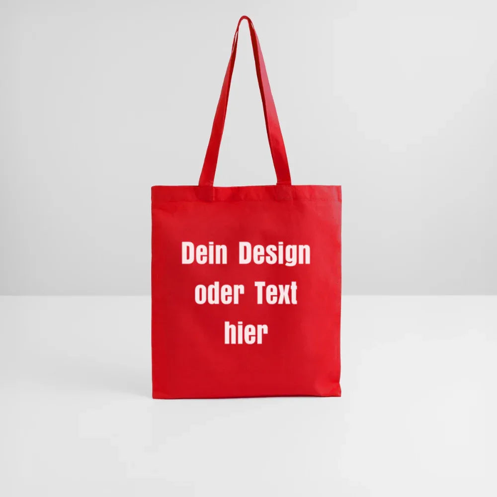 Stoffbeutel aus 100% Baumwolle - personalisierbar - Rot