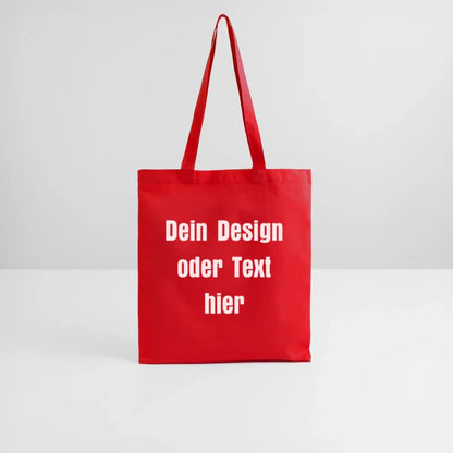 Stoffbeutel aus 100% Baumwolle - personalisierbar - Rot