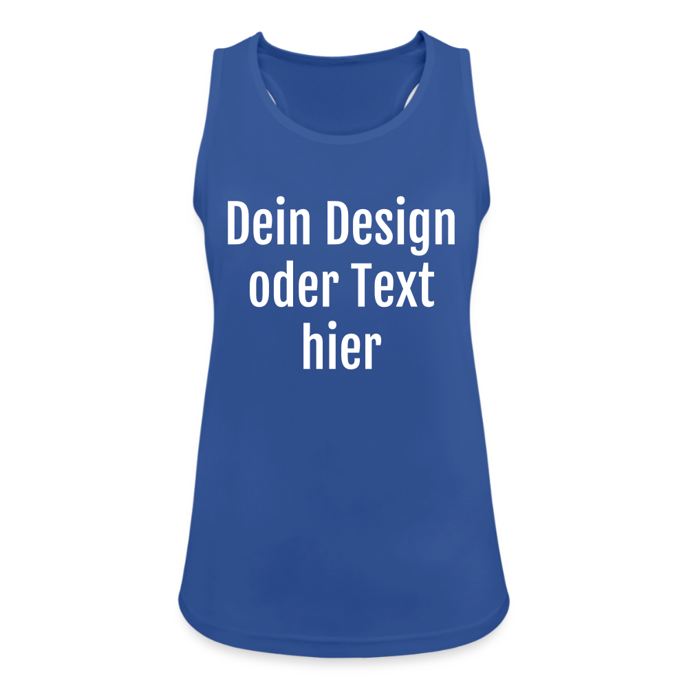 Funktionelles Frauen Tank Top atmungsaktiv - personalisierbar - Royalblau