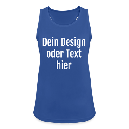 Funktionelles Frauen Tank Top atmungsaktiv - personalisierbar - Royalblau