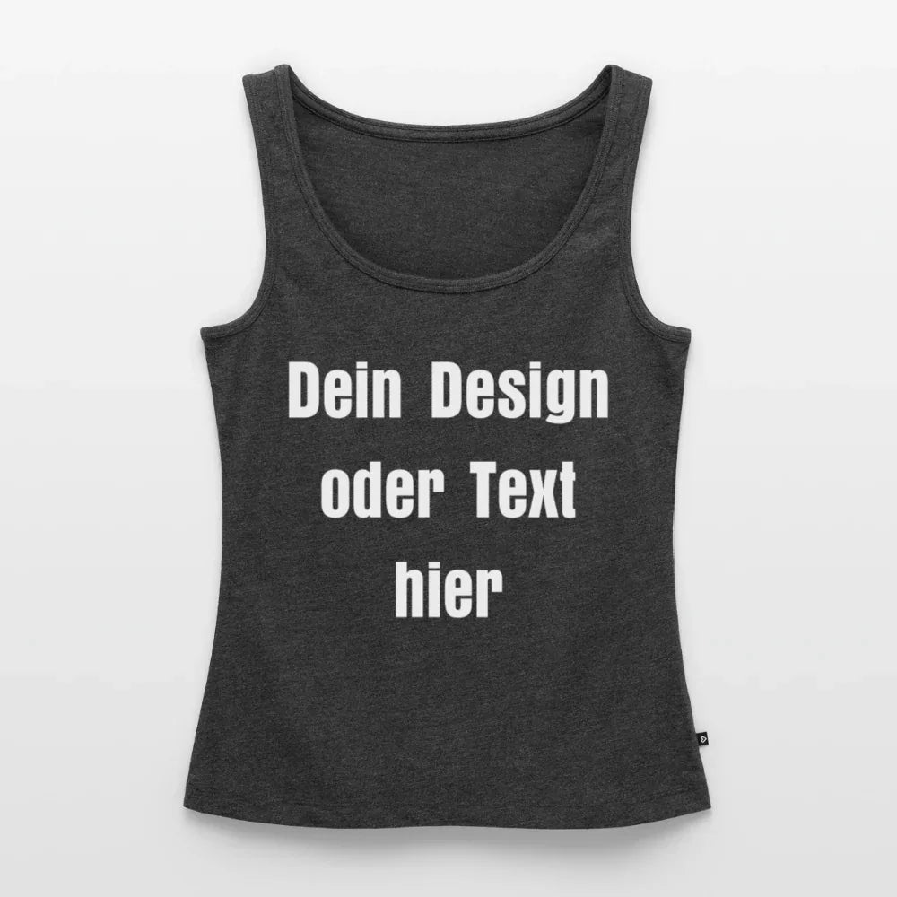 Frauen Premium Tank Top - personalisierbar - Anthrazit meliert