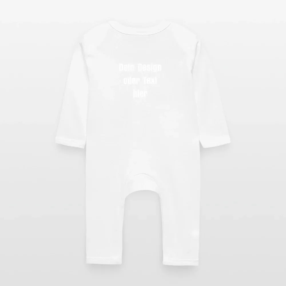 Baby Bio Strampler - personalisierbar - Weiß
