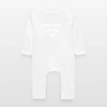 Baby Bio Strampler - personalisierbar - Weiß