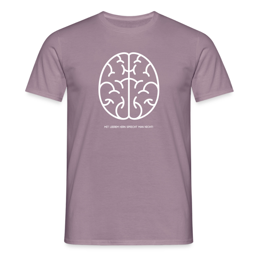 "Hirn" Motiv-T-Shirt für Männer - Lilagrau 