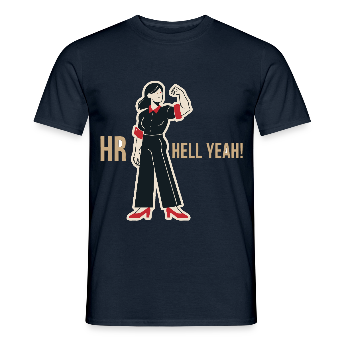 HR. Hell yeah! Motiv-T-Shirt für Männer, Farbe Navy