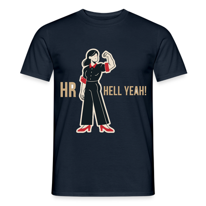 HR. Hell yeah! Motiv-T-Shirt für Männer, Farbe Navy