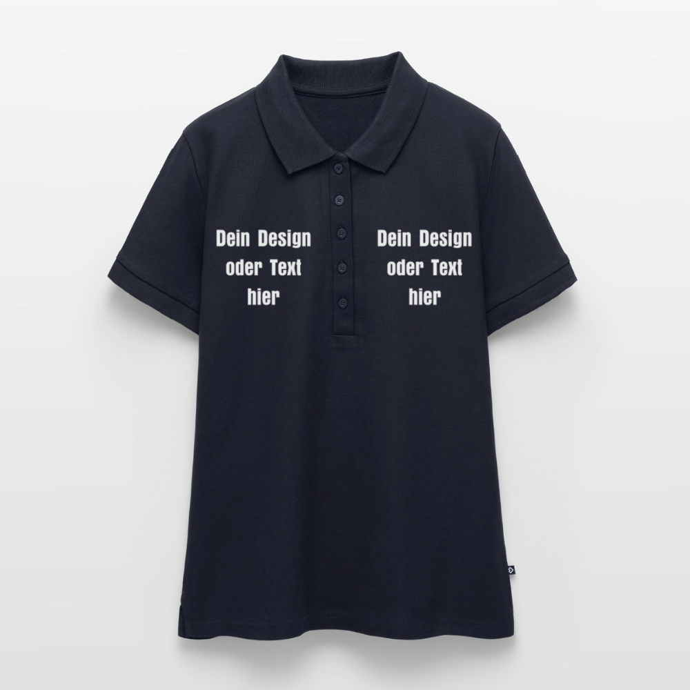 Frauen Premium Bio Polo Shirt - personalisierbar - Navy