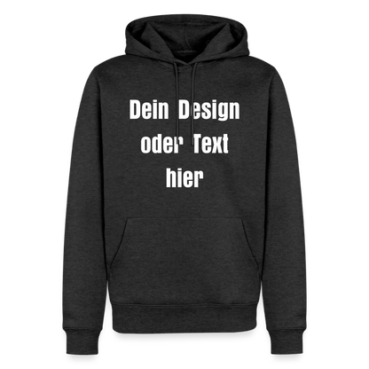 Männer Premium Hoodie - personalisierbare Vorder- und Rückseite - Anthrazit meliert