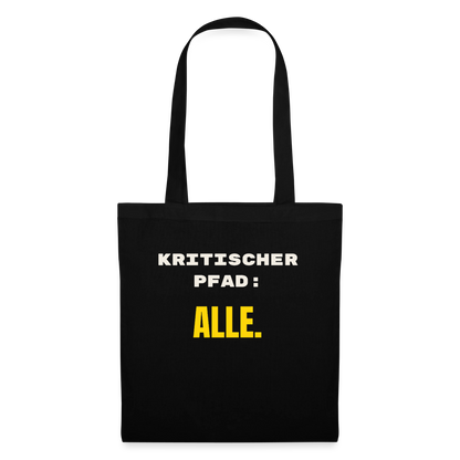 Kritischer Pfad: alle. Stoffbeutel, Farbe Schwarz