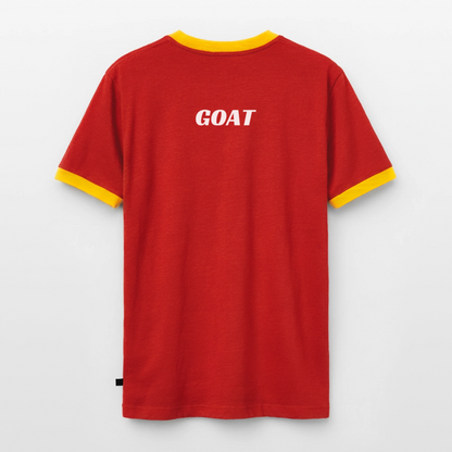 Männer T-Shirt "GOAT" - Rot/Gelb 