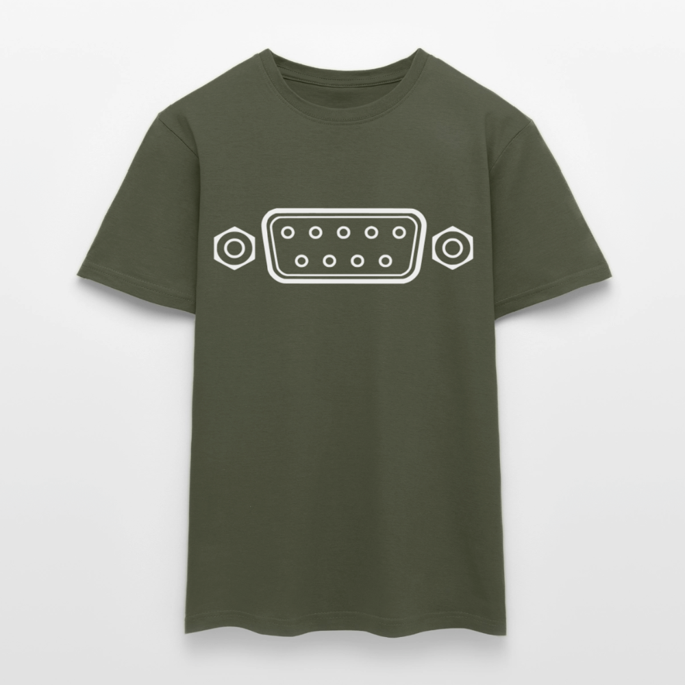 DB-9 RS-232 Retro T-Shirt für Herren - Militärgrün
