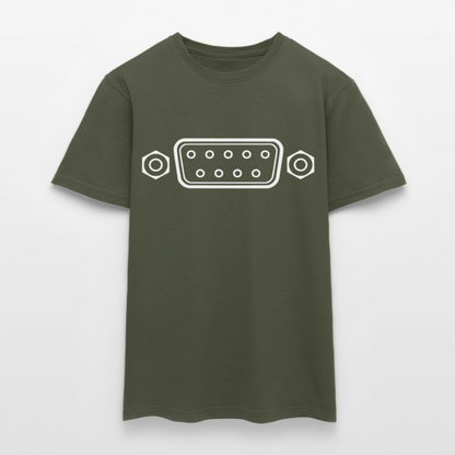 DB-9 RS-232 Retro T-Shirt für Herren - Militärgrün
