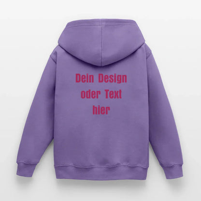 Kinder Hoodie - personalisierbare Vorder- und Rückseite - Lavendel