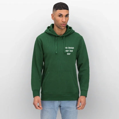 Stanley/Stella Unisex Bio-Hoodie DRUMMER - personalisierbare Vorder- und Rückseite - Flaschengrün
