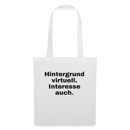 Hintergrund virtuell Stoffbeutel, Farbe Weiß