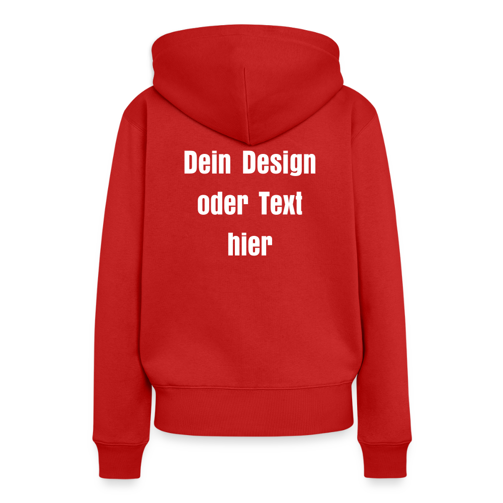 Frauen Premium Hoodie - personalisierbare Vorder- und Rückseite - Rot