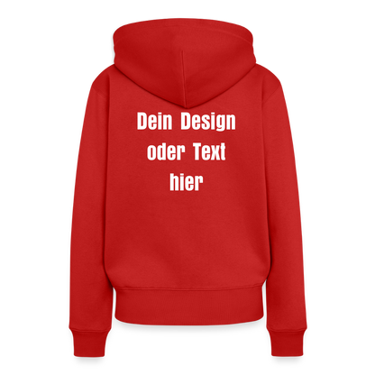 Frauen Premium Hoodie - personalisierbare Vorder- und Rückseite - Rot