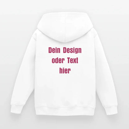 Kinder Hoodie - personalisierbare Vorder- und Rückseite - Weiß