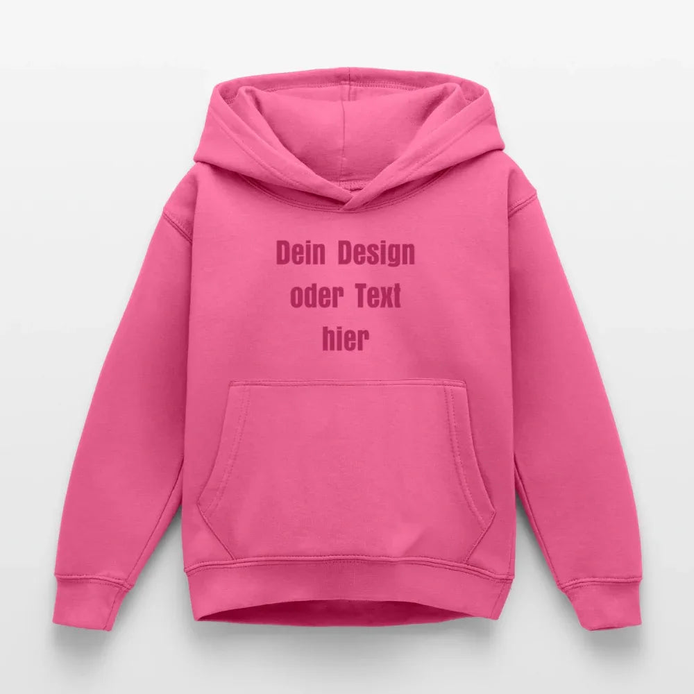 Kinder Hoodie - personalisierbare Vorder- und Rückseite - Pink
