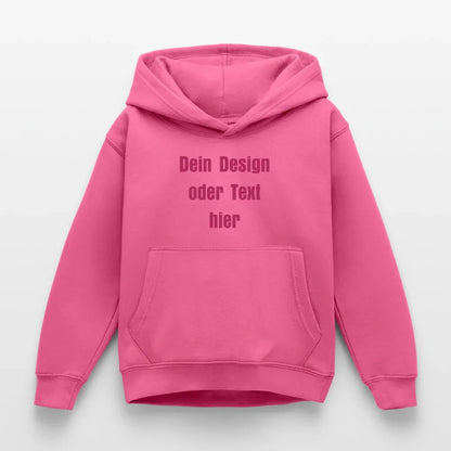 Kinder Hoodie - personalisierbare Vorder- und Rückseite - Pink