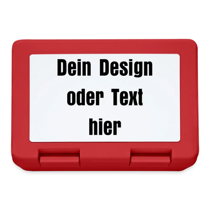 Brotdose - personalisierbar - Rot