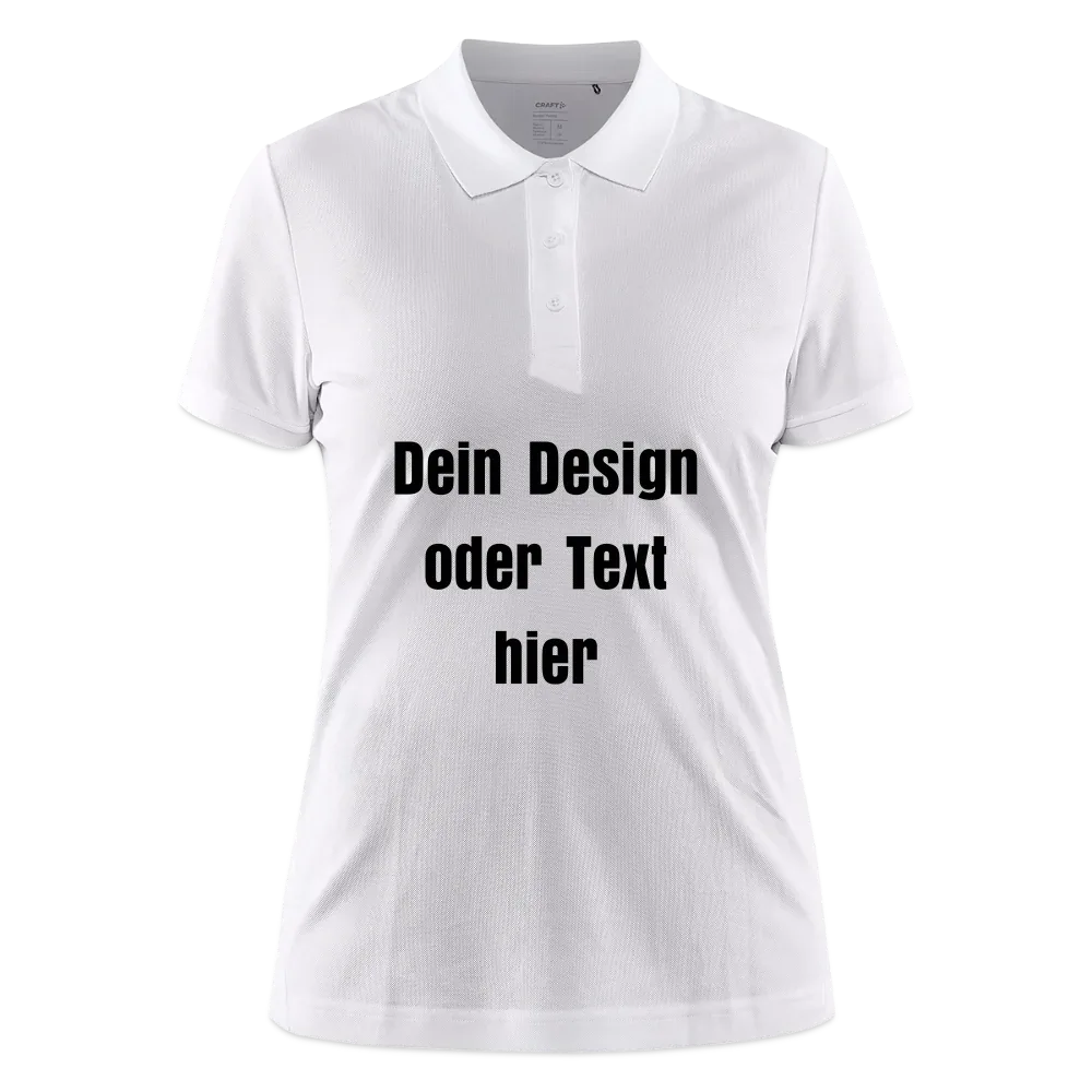 CRAFT Core Unify Frauen Polo Shirt - personalisierbar - Weiß