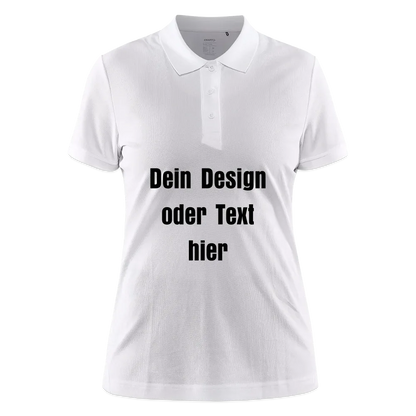 CRAFT Core Unify Frauen Polo Shirt - personalisierbar - Weiß