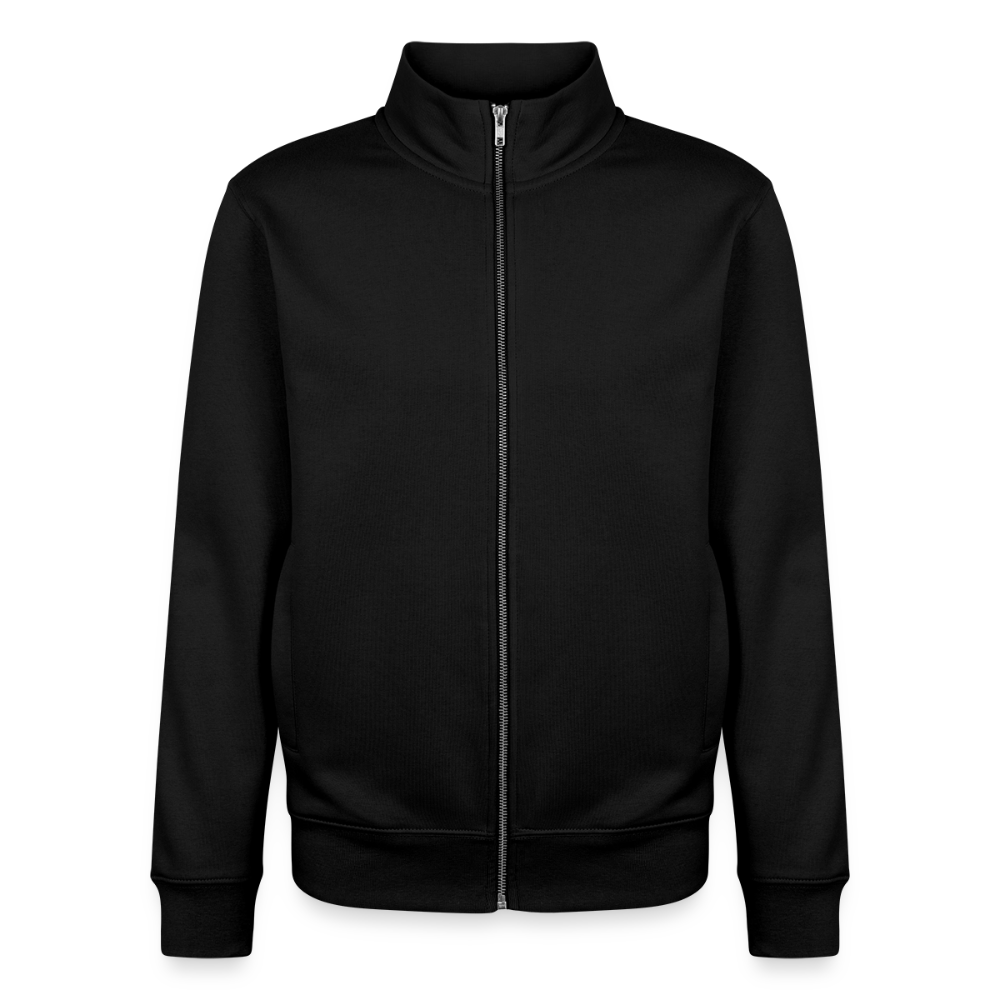 Pullover mit Zip-Kragen für Sie und Ihn (Unisex) - personalisierbare Vorder- und Rückseite - Schwarz