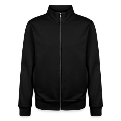 Pullover mit Zip-Kragen für Sie und Ihn (Unisex) - personalisierbare Vorder- und Rückseite - Schwarz