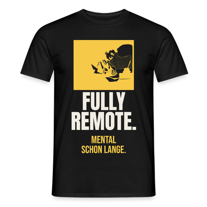 Fully remote Motiv-T-Shirt für Männer, Farbe Schwarz