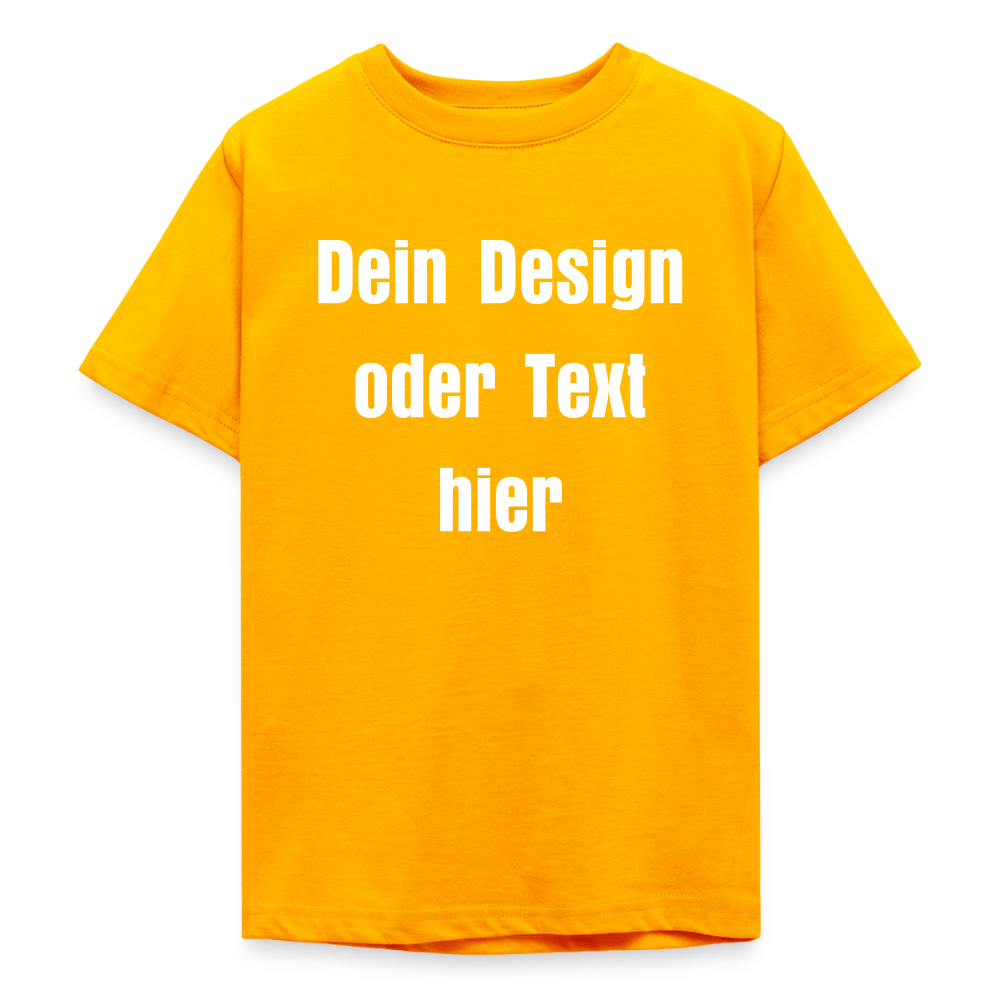 Teenager T-Shirt - personalisierbare Vorder- und Rückseite - Gold