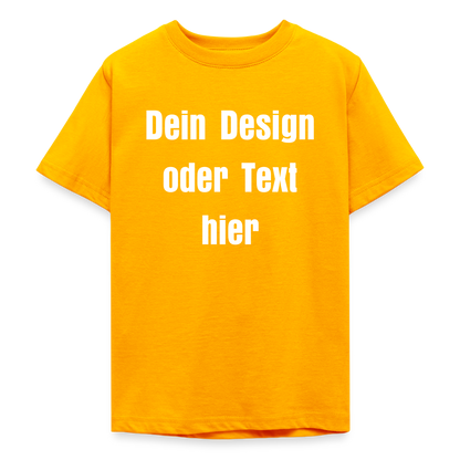 Teenager T-Shirt - personalisierbare Vorder- und Rückseite - Gold