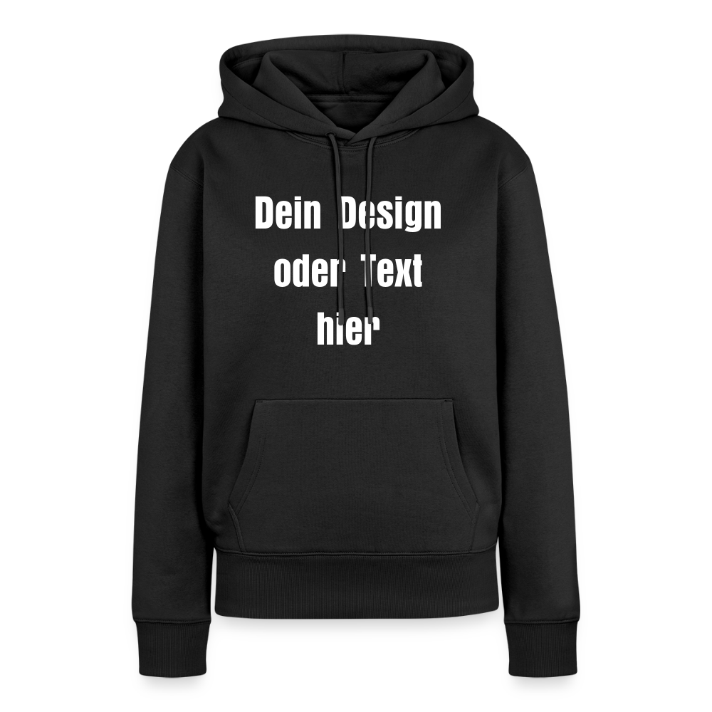 Frauen Premium Hoodie - personalisierbare Vorder- und Rückseite - Schwarz