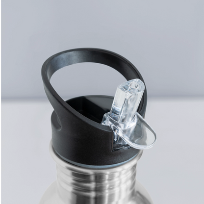 Trinkflasche Edelstahl 600 ml - personalisierbar - Lightsilver