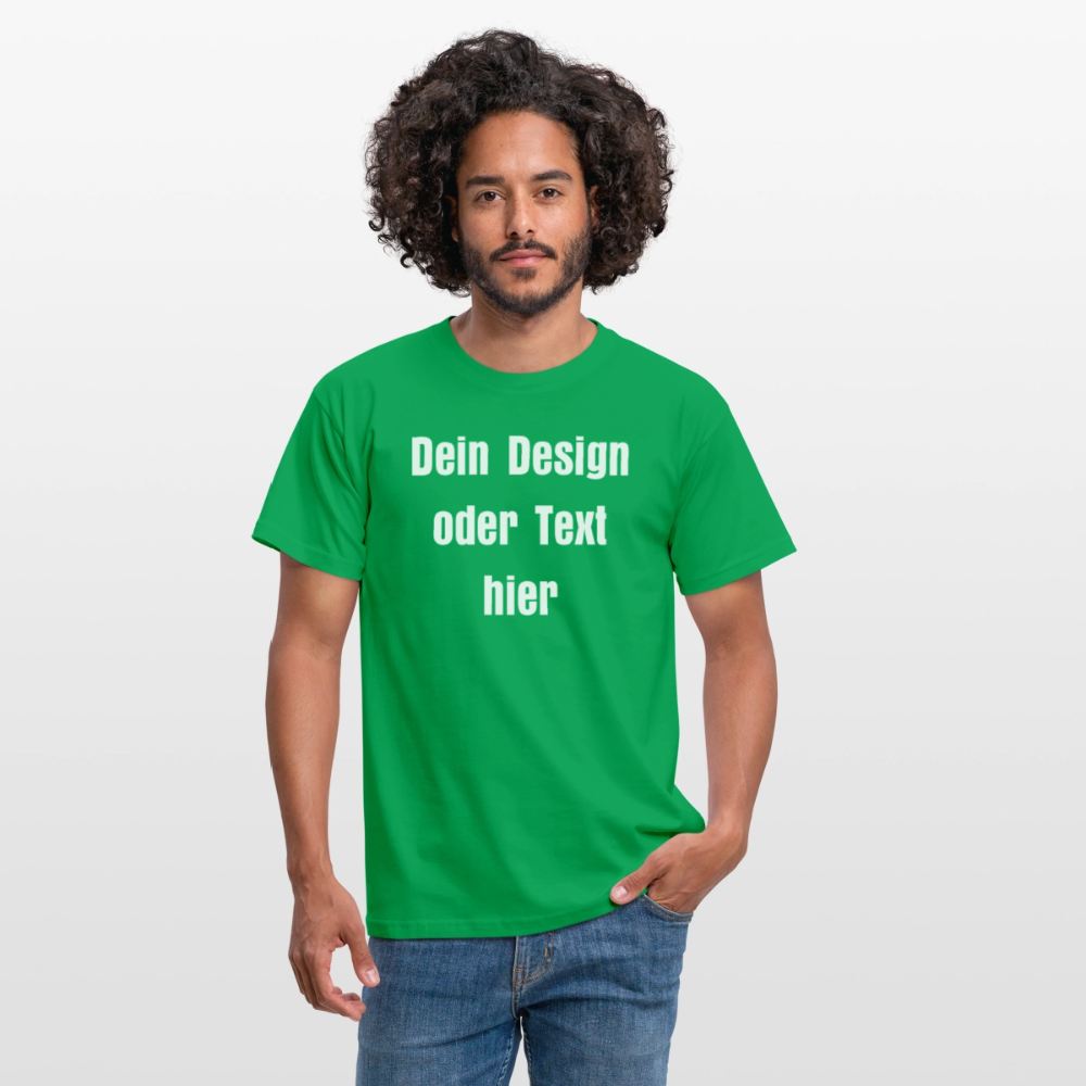 Männer T-Shirt - personalisierbare Vorder- und Rückseite - Kelly Green