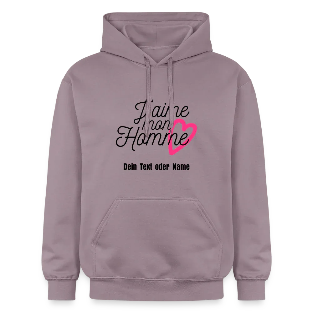Kuschel-Hoodie "Valentine" für Frauen – personalisierbar & weich - Lilagrau 