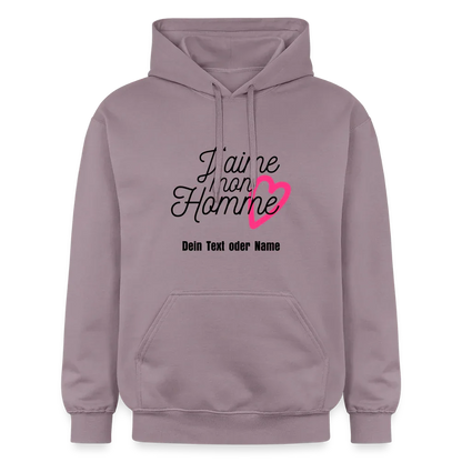 Kuschel-Hoodie "Valentine" für Frauen – personalisierbar & weich - Lilagrau 